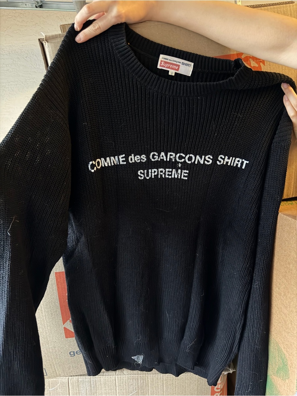 Comme des Garçons SHIRT x Supreme Black Knit Sweater